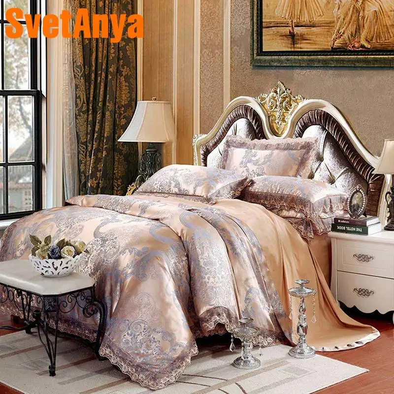 

Svetanya 6in1 4in1 Bedding Sets Jacquard silky Bedlinen
