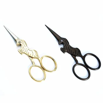 

Retro Unicorn 10cm small cut hair scissors makeup nose trimmer haircut daily shears eyebrow cutting barber hairdressing scissors