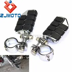 Мотоциклетные опорные подножки для шоссейных трасс 28 мм скобы для крепления подножки 1-1/8 "зажимы для Harley Honda Yamaha Suzuki Crash Bar Footpeg