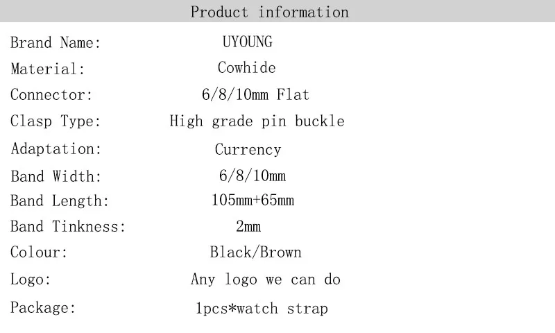 6 мм, 8 мм, 10 мм, 12 мм, черный женский дизайн, прочный браслет из натуральной кожи, женский ремешок для часов