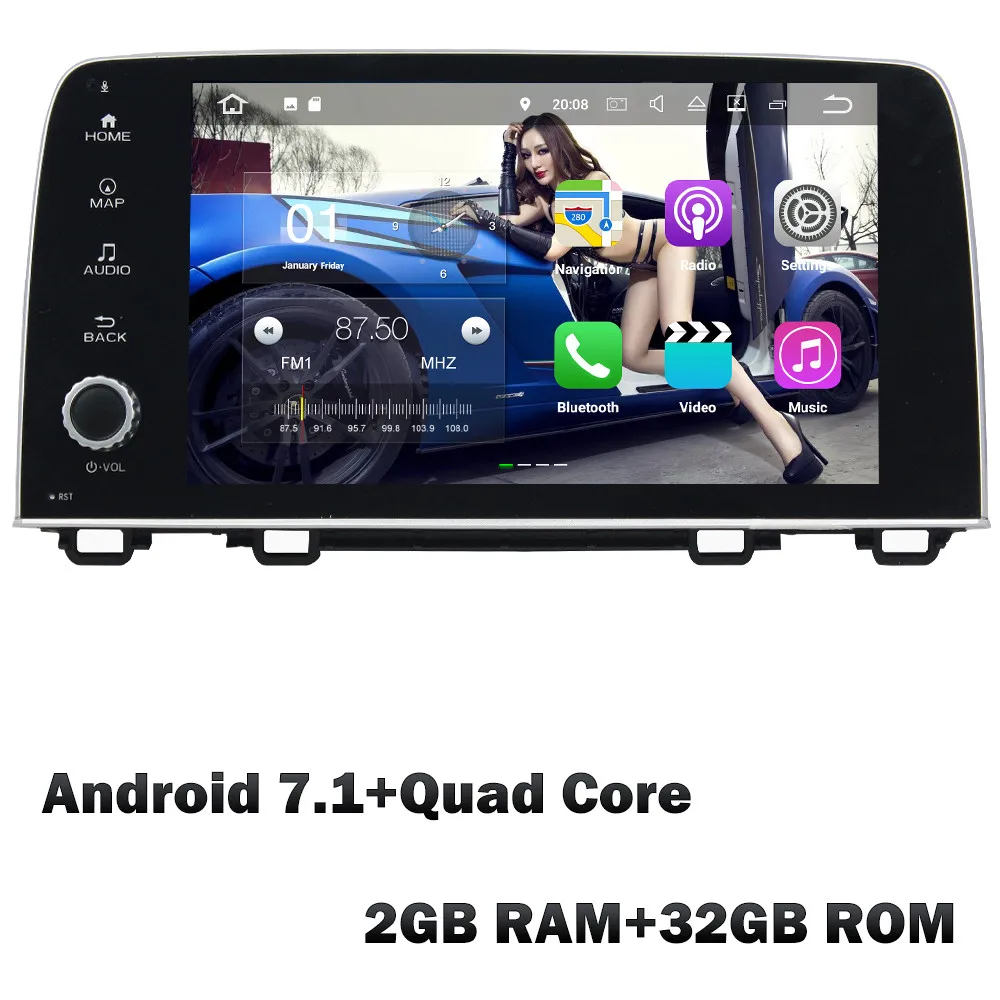 KLYDE " ips 4G Android 8,0 7,1 Octa Core 4 Гб Оперативная память 32 GB Встроенная память RDS автомобильный DVD плеер Радио Стерео ГЛОНАСС для Хонда сrv CR-V - Цвет: Android 7 x 32GB ROM