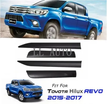 

High Quality ABS CHROME CAR SIDE DOOR BODY PROTECTOR MOLDING COVER TRIM 4pcs/SET FOR 15-17 Toyota Hilux REVO 2015 2016 2017