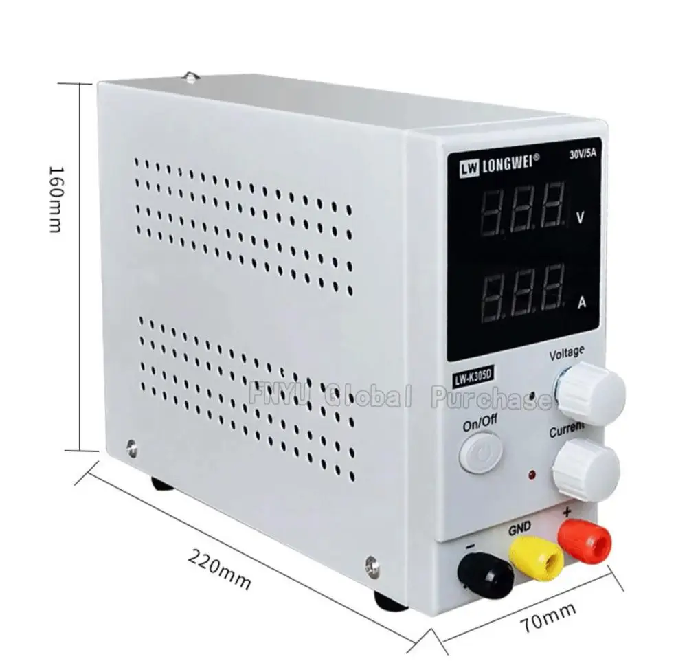 Мини DC Регулируемый источник питания LW-K305D 30 в 5A Регулируемый Импульсный светодиодный импульсный источник питания регулируемый лабораторный блок питания