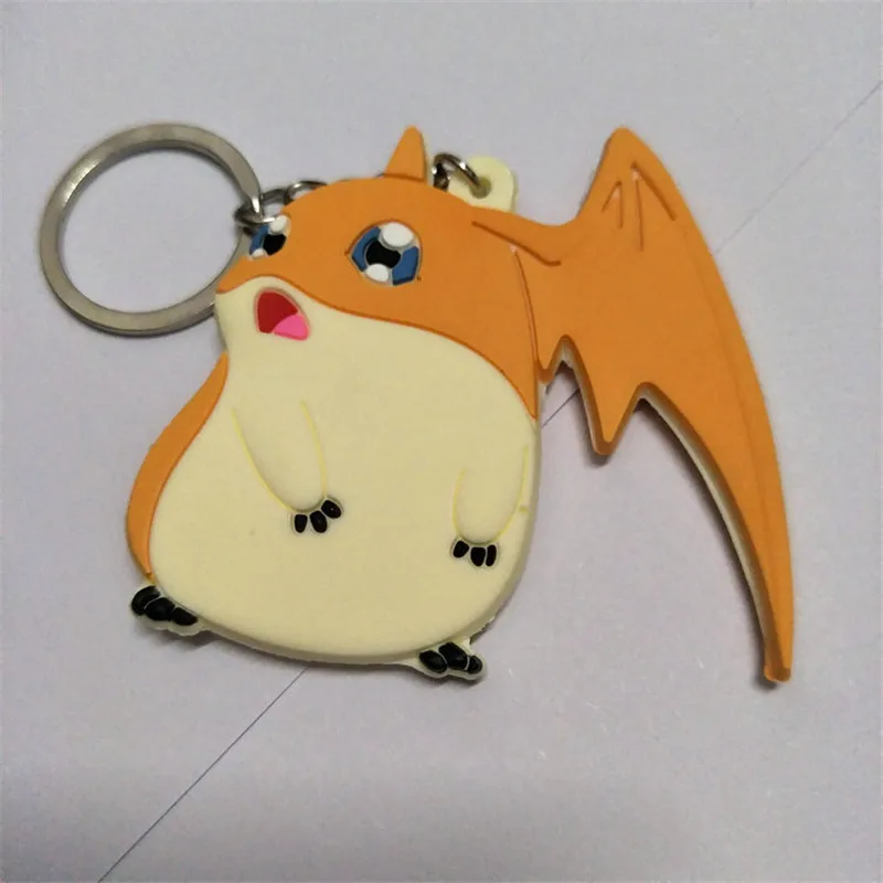 Anime Digimon Figure Toys Agumon Gabumon Koromon Tanemon Gomamon Piyomon Patamon Yagami Taichi Keychain Pendant Dolls 10pcslot (11)