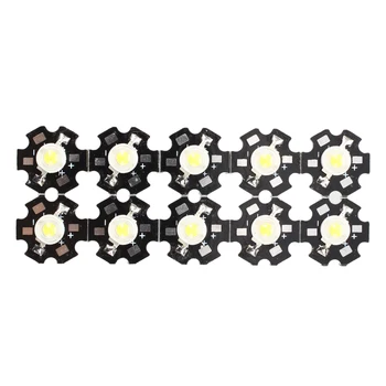 

10pcs 1W High Power Star LED Light Lamp Bulb (White)