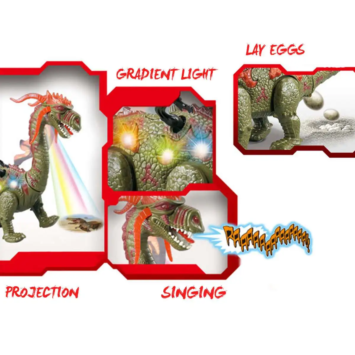 Детский Электрический ходячий динозавр, робот, игрушка, яйца, Проекционные Огни, ревущие звуки, Детская обучающая игрушка, игрушка для