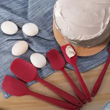 Инструменты для тортов комплекты Кухня термостойкие Кухня Ложка силиконовая лопаточка набор антипригарным Гибкая резиновая шпатели масла Brush Tool 5 шт