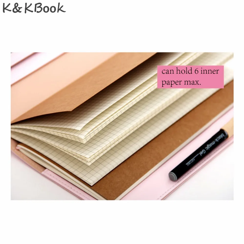 KBOOK Kawaii кожаный блокнот A6 дорожный дневник портативный журнал в горошек