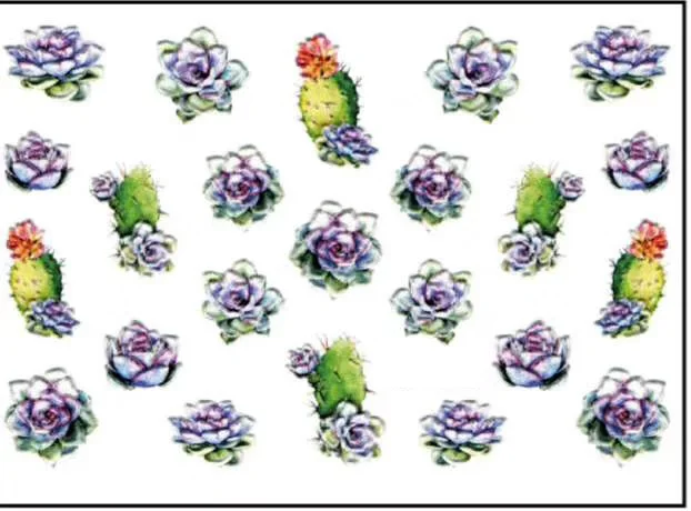3D акриловая Выгравированная наклейка с цветком для ногтей цветок Стрекоза листья Водные Наклейки Empaistic ногтей водная горка наклейки Z0135 - Цвет: 10