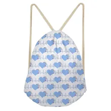 Женские и мужские повседневные сумки на шнурке, медицинские сумки с принтом сердца, мягкие рюкзаки для покупок, рюкзаки на плечо