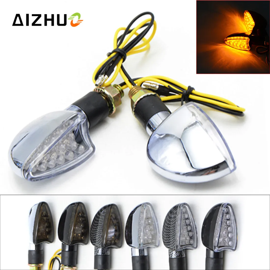 

LED Motorcycle Turn Signals Flashing Tail Signal For HONDA cb190r cb1000r cb650f bmw f800r r1200gs suzuki bandit 600 SV650