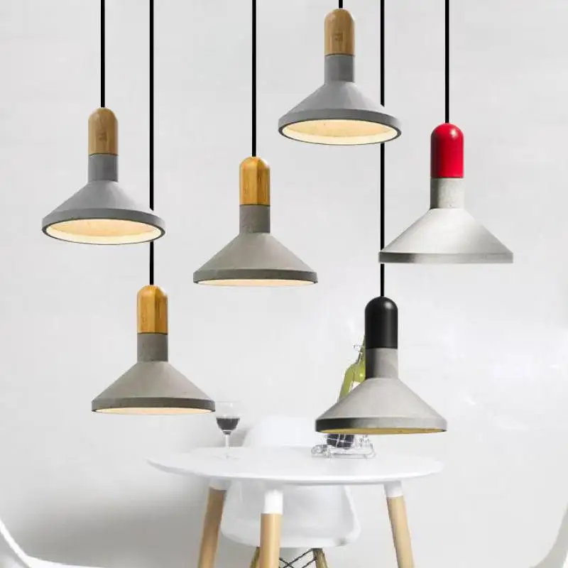 Creative Cement Chandelier Loft Retro Industrial Pendent Lamp