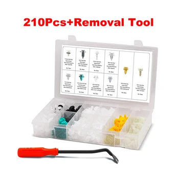 

Vehemo with Screwdriver Car Body Retainer Kit Fastener High Quality Molding Clip Trim Tool Door Panel Push Pin Vehicle