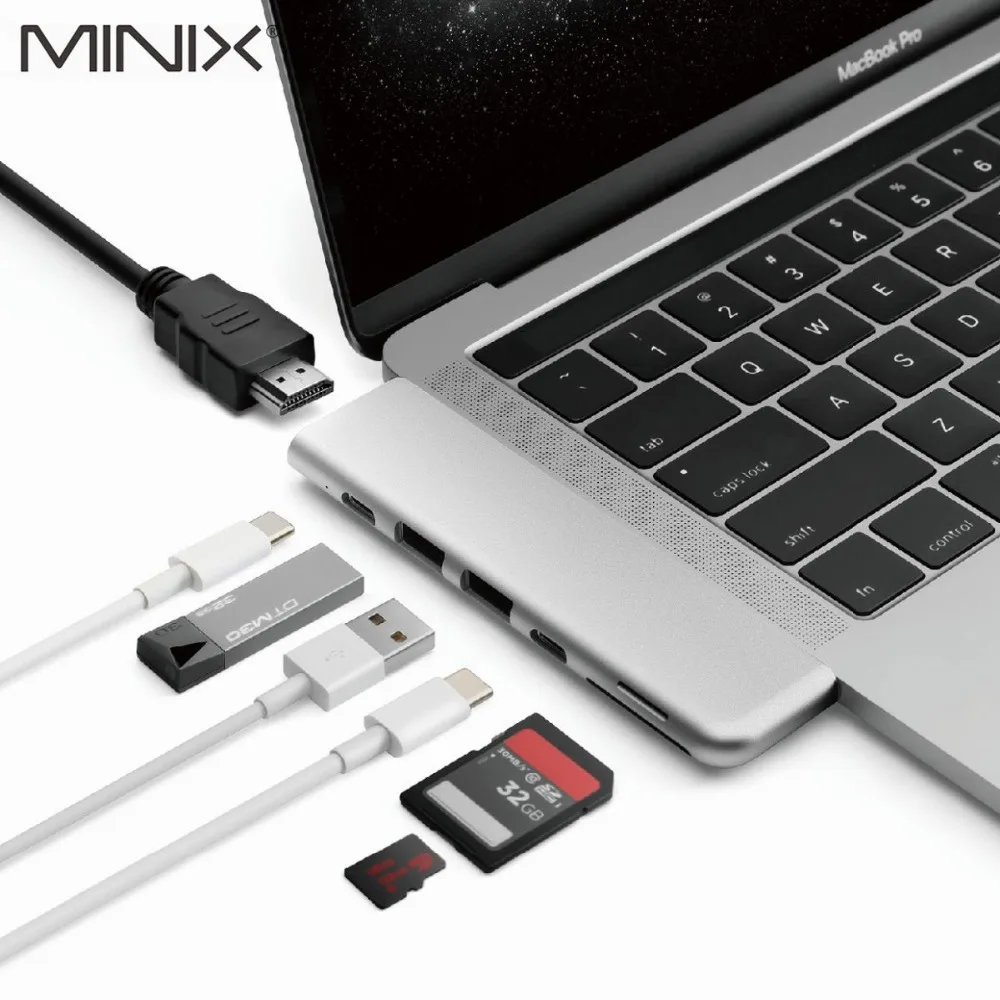 MINIX NEO C D USB C Charging Thunderbolt 3 Multiport Adapter 2 USB 3.0
