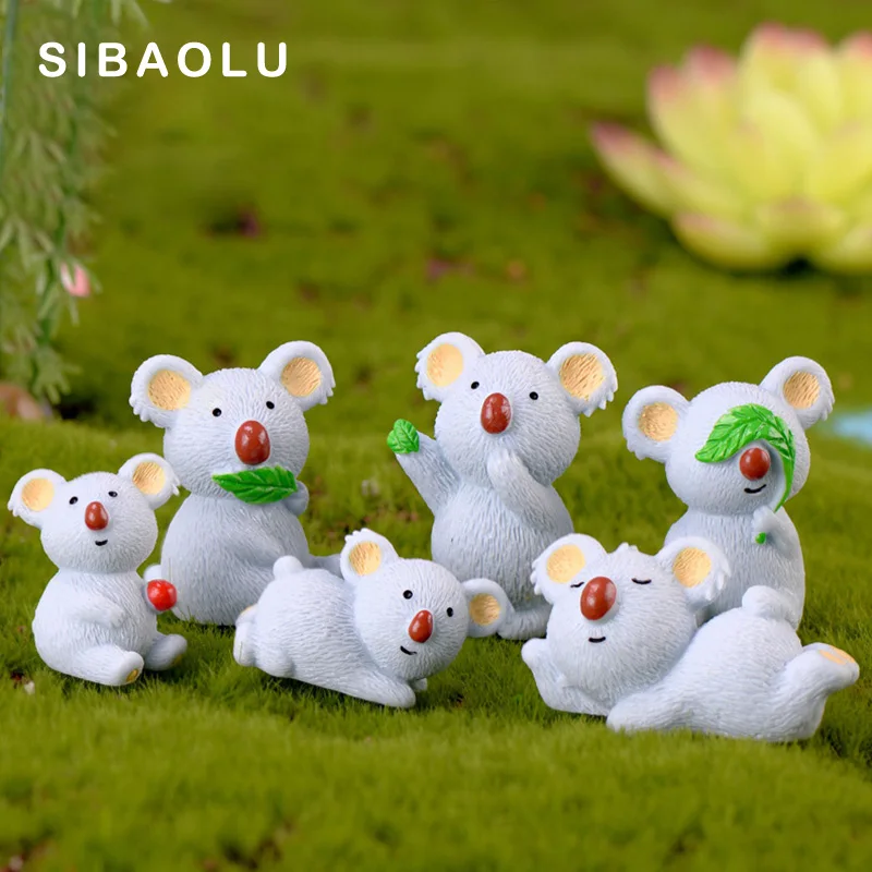 6pcs Miniature Micro Landscape Craft Gardening Fairy DIY Decor Teddy Bear