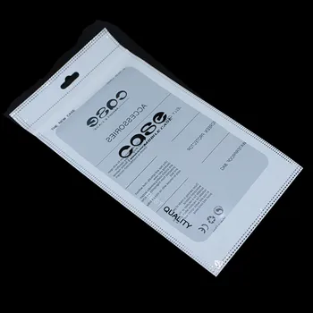 

DHL 900Pcs/lot Yellow/White Zip Lock Phone Case Pack Pouches For iPhone 7 7plus 6 6s Phone Case Package Bag With Euro Hang Hole