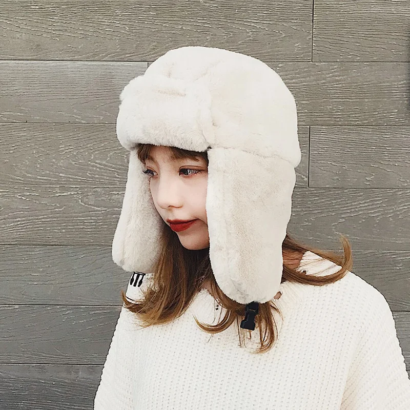 Female Winter Warm Hat Male Ear Protection Bomber Hats Northeast Cold Cap Windproof B-8832 | Аксессуары для одежды