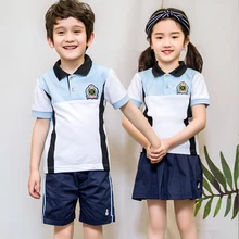 Детская школьная форма в корейском японском стиле, одежда класса синяя юбка/брюки, галстук, сценические костюмы для детей