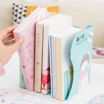 

Quality Metal Office Desktop Storage Creative Fashion Retractable Bookends Separation Scalable Thicker Books Magazine Organizer