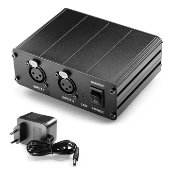 

Neewer 2-Channel 48V Phantom Power Supply Power Adapter for Condenser Microphones EU Plug Power Supply
