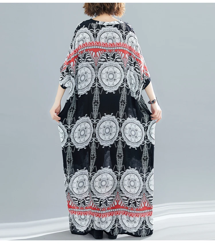 Boho Dress Bohemian Oversize Women Dress Summer Elegant Plus Size Long Maxi Dresses for Women Beach Casual Vestidos Mujer 2019  3