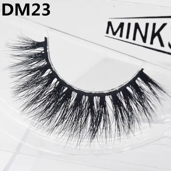 

DM23 NEW High quality 3D mink false eyelashes 100% Handmade transparent plastic clear band Plastic Black Terrier Natural Long