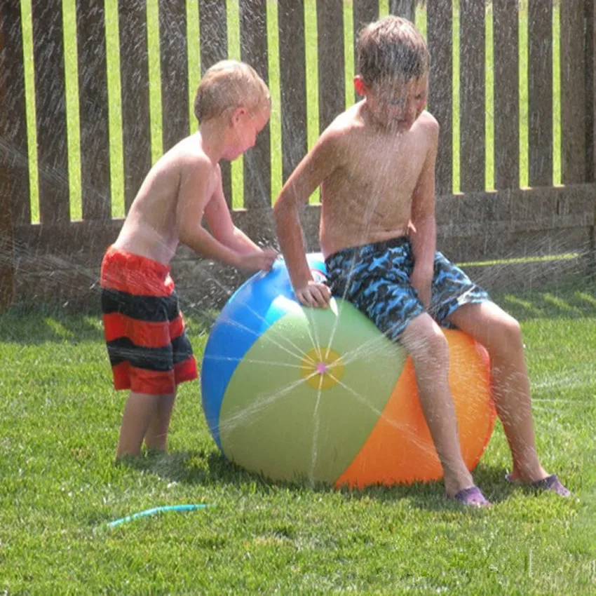 Детская уличная игрушки 1 шт. 75 см многоцветный надувные брызг воды мяч игрушек для детей Подарки летний пляжный мяч газона мяч игрушки