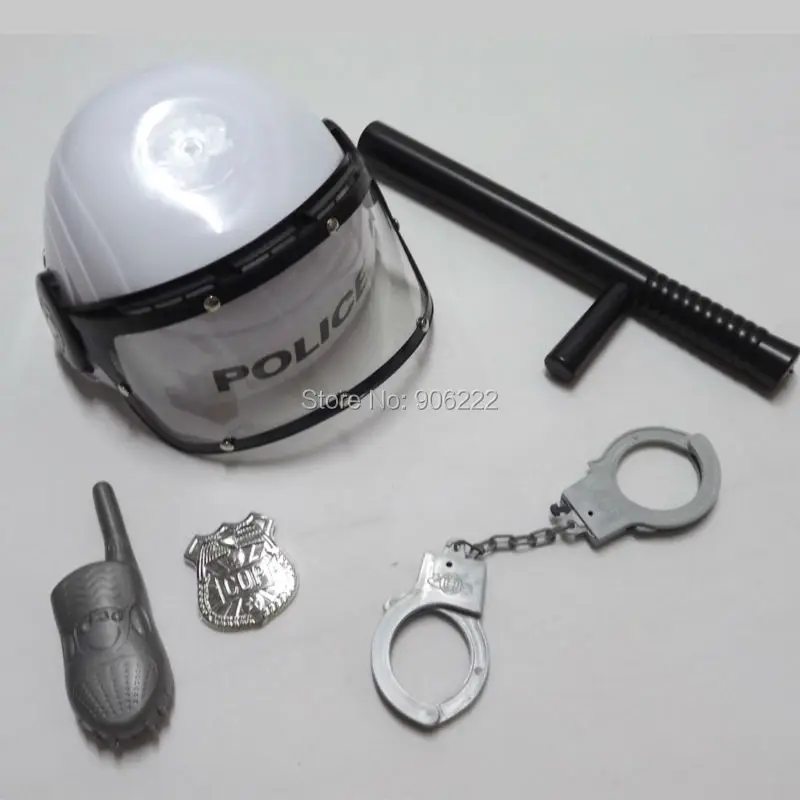 

Police Cap Role Playing Children Helmets Caps Toys Toys Sets Baton Handcuffs Walkie Talkies Props