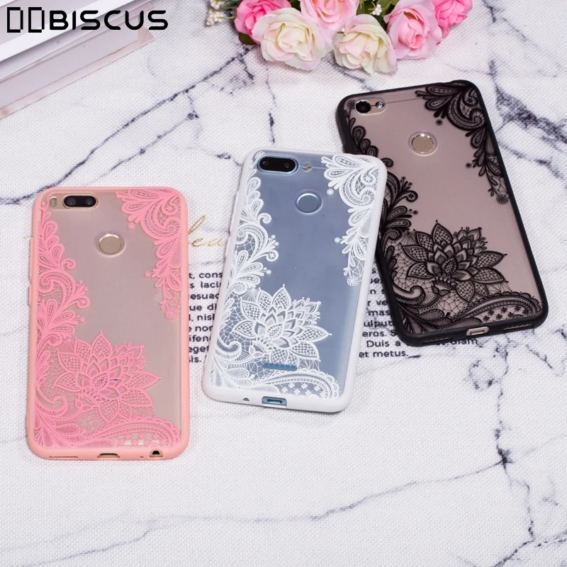 

Luxury Lace Back flower Cover For XiaoMi Mi 5X 6X A1 A2 RedMi 6 S2 4A 5 Plus Note 3 4 Global 4X 5 Pro 5A Prime TPU Hard PC Case