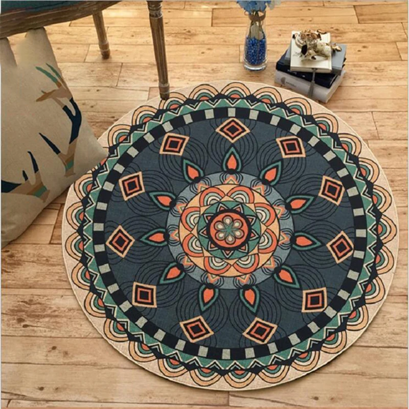 Классический европейский стиль роскошные мягкие ковры для гостиной, спальни, круглый коврик для чистки ковров, для дома, напольный коврик, стул стол, ковер