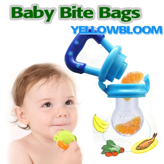 Baby Food Feeder Safe Pacifier Feeding Bottles Tool Kids Mesh Baby Food Feeder Safe Pacifier Feeding Bottles Tool Kids Mesh Teeth Bite Bag Fruit Supplies