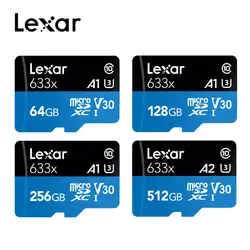 Lexar 633X micro sd карта 128 ГБ 256 ГБ 512 ГБ SDXC/SDHC флеш-карта памяти TF карта 16 ГБ 32 ГБ 64 ГБ для Gopro/DJI/nintendo switch