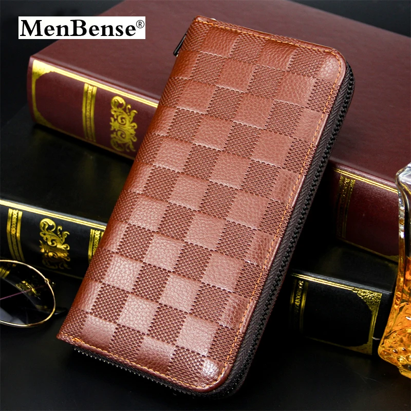 

Quality Male Clutch Zipper Long Wallet Brand Leather Purse Luxury Simple Fashion Men Wallets Coin Purses Money Bag Card Holder