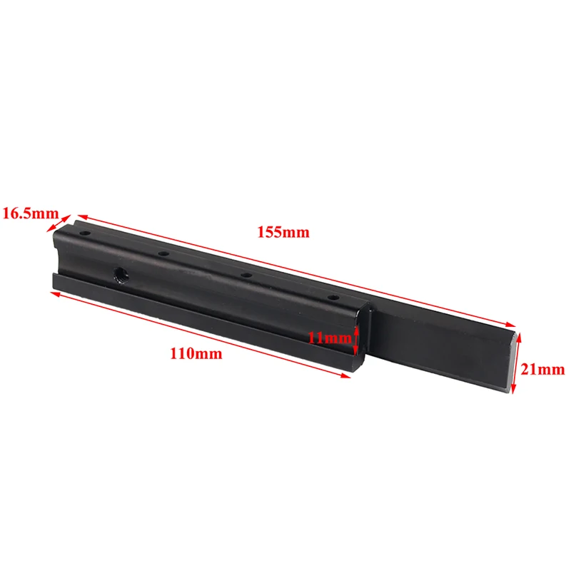 Scope Extension Rail Mount Base Adapter 11mm to 20mm Converter 15.5cm Length 14 slots Dovetail Picatinny Weaver for Tactical Hunting Accessory RL1-0030 (11)