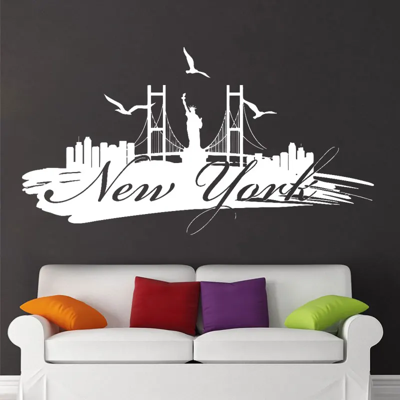 New York City Wall Decals Skyscraper Vinyl Home Decor For Living Room
