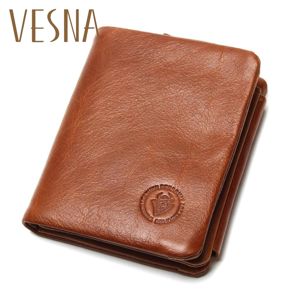 TAUREN 100% Genuine Leather Men Wallets OIL LEATHER Vintage Trifold Wallet Zip Coin Pocket Purse Cowhide Leather Wallet For Mens TAUREN 100% Genuine Leather Men Wallets OIL LEATHER Vintage Trifold Wallet Zip Coin Pocket Purse Cowhide Leather Wallet For Mens