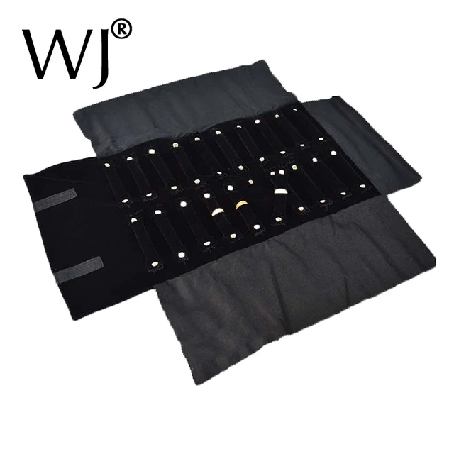 Portable Rings Retail Organizer Travel Jewelry Roll Bag Ring Portable Rings Retail Organizer Travel Jewelry Roll Bag Ring Jewellery Display Stand Holder Package Storage Carrier