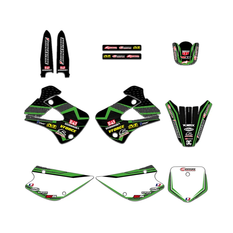 Графика и фон Наклейка Набор наклеек для Kawasaki KX85 KX100 2001 02 03 04 05 06 07 2008 2009 2010 2011 2012 2013 KX 85 100