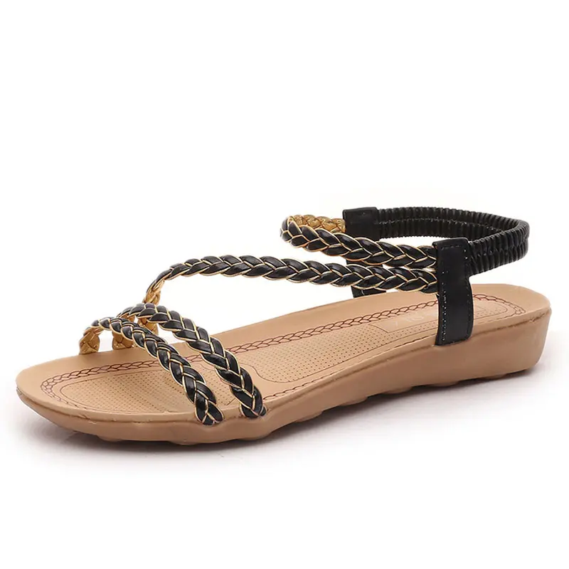 

Women Summer Fashion Flat Shoes Leisure Lady Sandals Peep-Toe Outdoor Shoes