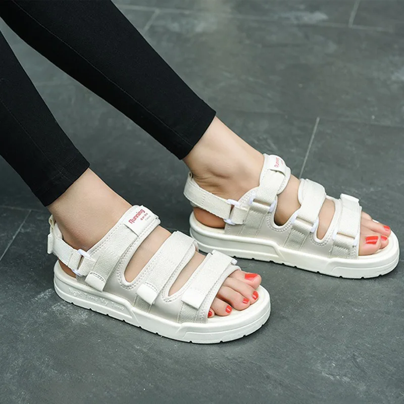 

Buckle Sandals Women Summer Cloth Flat Female Shoes Fashion New Ladies Walking Shoes Young Girl Casual Sandals Sport Shoe Indoor
