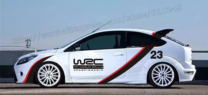 Автомобильный Стайлинг, наклейка на дверь автомобиля, s полоски, меняющие цвет флота, виниловые спортивные наклейки, наклейки для VW Mazda Audi Honda Ford Racing Decal