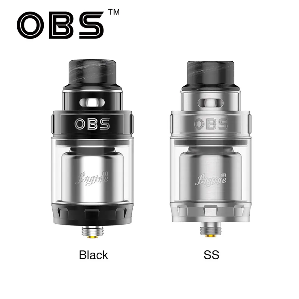 Original OBS Engine 2 RTA Tank 5ml Capacity OBS Engine 2 Atomizer with Super Dual Coil RTA & Top Airflow E-cigarette Vape Tank Original OBS Engine 2 RTA Tank 5ml Capacity OBS Engine 2 Atomizer with Super Dual Coil RTA & Top Airflow E-cigarette Vape Tank