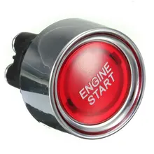 Универсальный автомобильный кнопочный сенсорный переключатель с красной подсветкой, стартовый переключатель двигателя