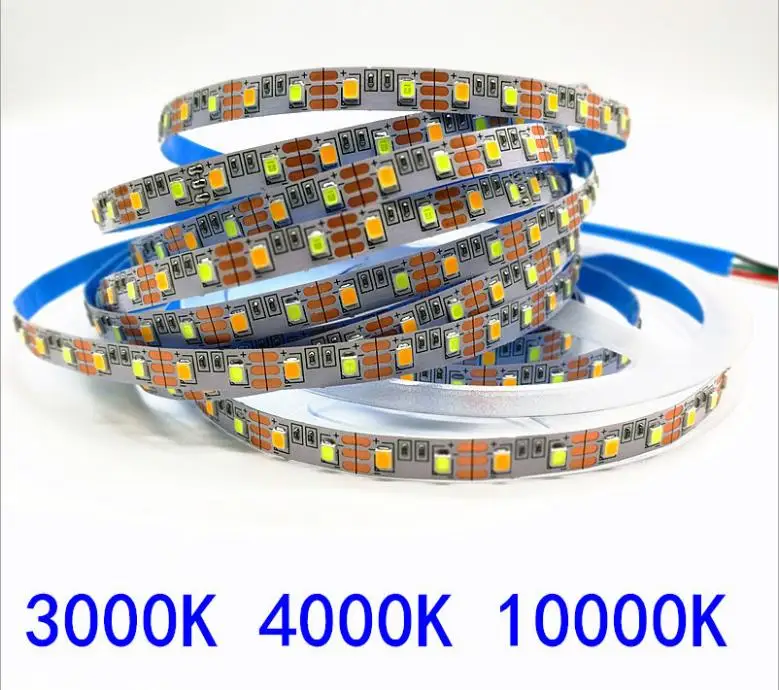 5 мм Светодиодная лента 2835 SMD гибкая лента зеркало 100 светодиодный s/m DC3.7V DC5v 3000K 4000K 10000K теплый белый+ холодный белый