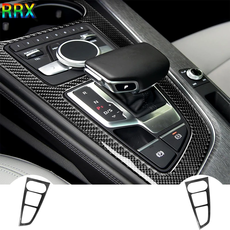 Carbon Fiber Car Control Gear Shift Panel Decorative Frame Cover Trim