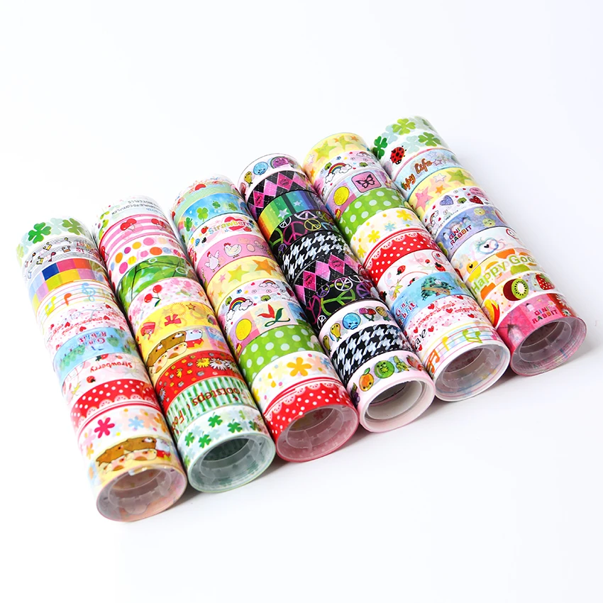 

10 PCS Wholesale Cute Cartoon Tape Children Small Colored Tape Send Mixed Office Stationery Gift