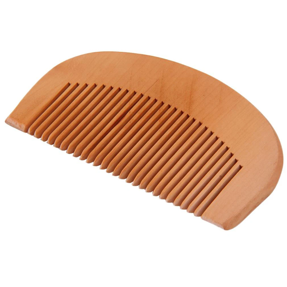 Natural Wide Tooth Wood Comb Peach Wood Wooden Hair Brush No-static Massage Hair brushes Health 9cm Wood Hair Comb Styling Tools