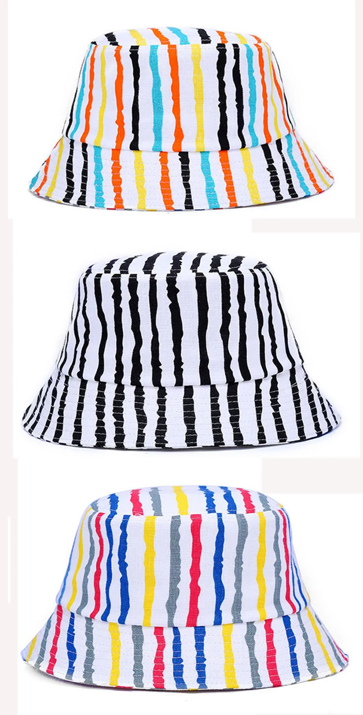 JoursNeige новая шляпа-ведро модная повседневная полосатая Гибкая пляжная шляпа для влюбленных Кемпинг охотничья шляпа Боб для мужчин и женщин