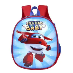 Дети ребенок мультфильм школьные сумки 3D Super Wings рюкзак с принтом Джетт для дошколят, мальчиков и девочек Милая школьная сумка Детская