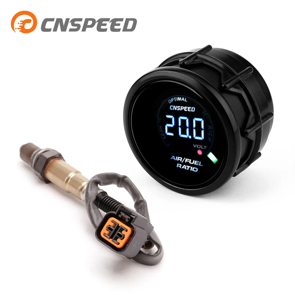 Free shipping CNSPEED 52mm Car Air Fuel Ratio Gauge Digital GENUINE